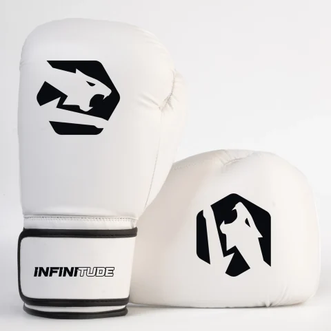 Veloce Fury Boxing Gloves - White/Black