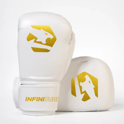 Veloce Blitz Boxing Gloves - White/Gold