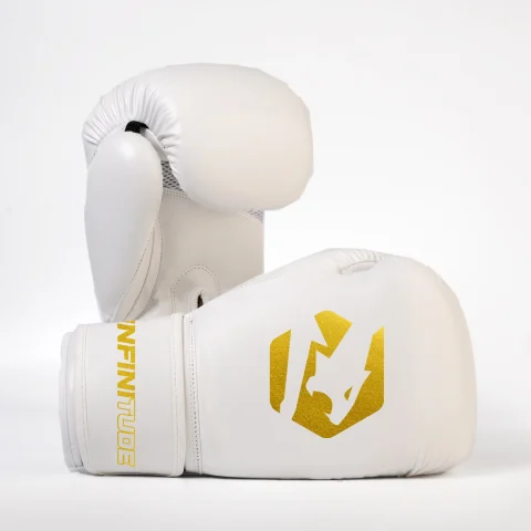 Veloce Blitz Boxing Gloves - White/Gold